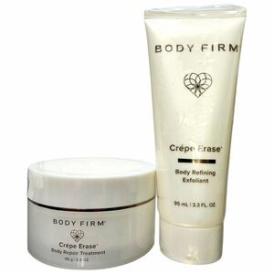 BODY FIRM Crepe Erase 2-Step Set Body Repair Treatment & Body Refining Exfoliant